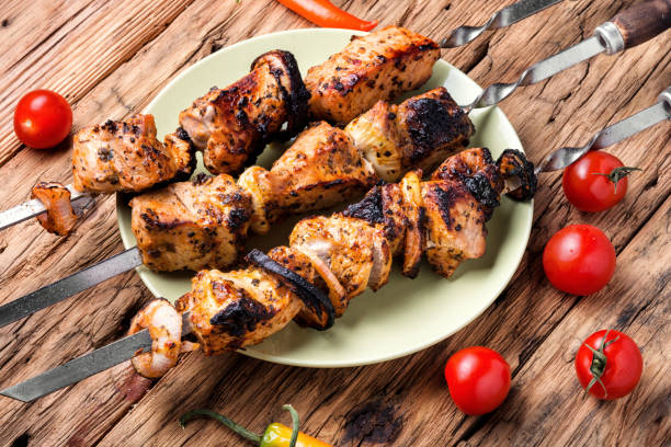 istock Meat skewers or shish kebab 1153832422