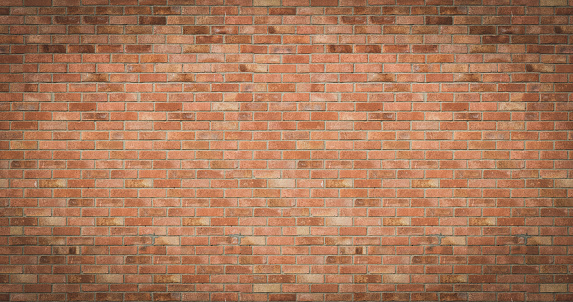 Red brick wall wide background (17:9 8K format).
