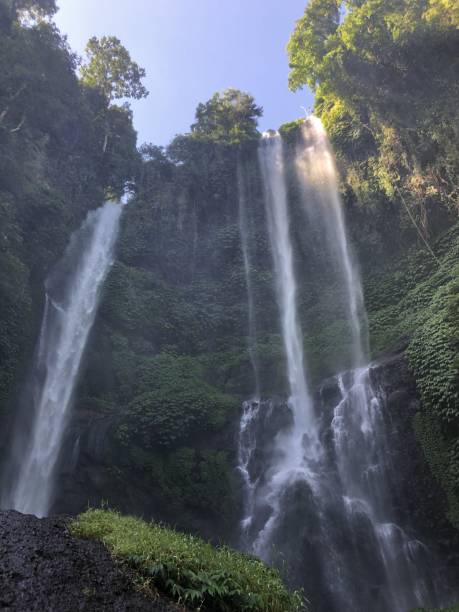 istock Waterfall hidden in the tropical jungle 1153838307