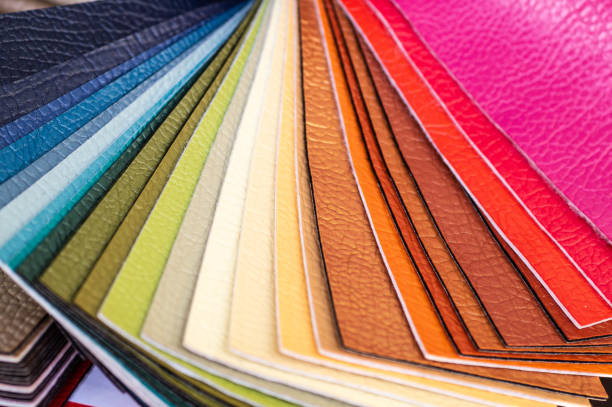 istock Catalog of multicolored imitation leather from matting fabric texture background, leatherette fabric texture 1153839185