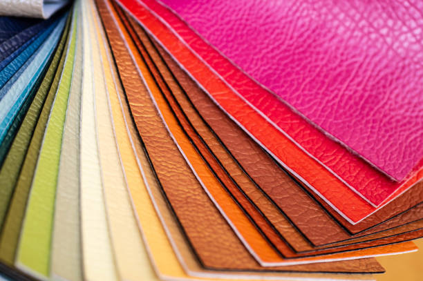 istock Catalog of multicolored imitation leather from matting fabric texture background, leatherette fabric texture 1153839218