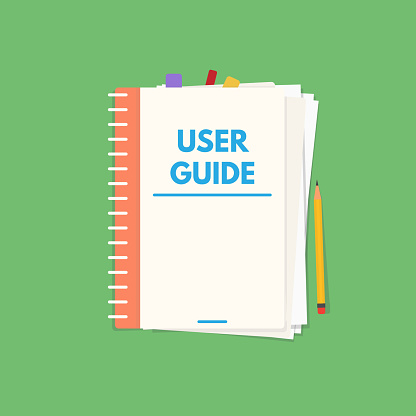 Usable Guide Book User Guide Book Stock Illustration - Download Image Now - Handbook ...