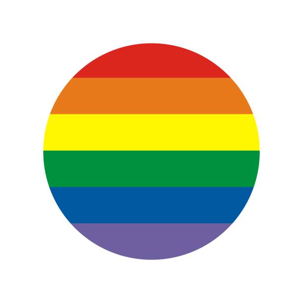 LGBT round logo. Rainbow flag. round icon or button with horizontal stripes. Pride symbol. vector illustration. LGBT round logo. Rainbow flag. round icon or button with horizontal stripes. Pride symbol. vector illustration. lesbian flag stock illustrations