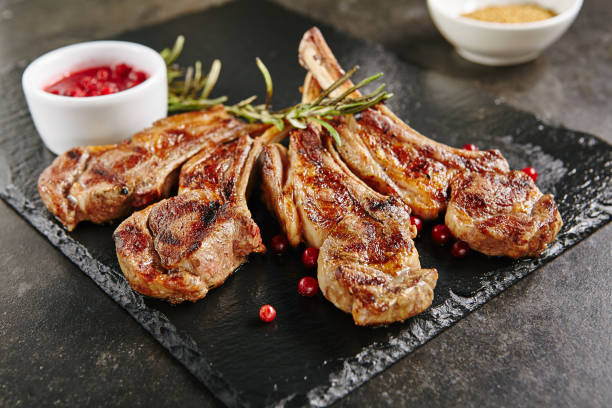 istock Grilled Lamb Chops with Cranberries and Rosemary 1153841934