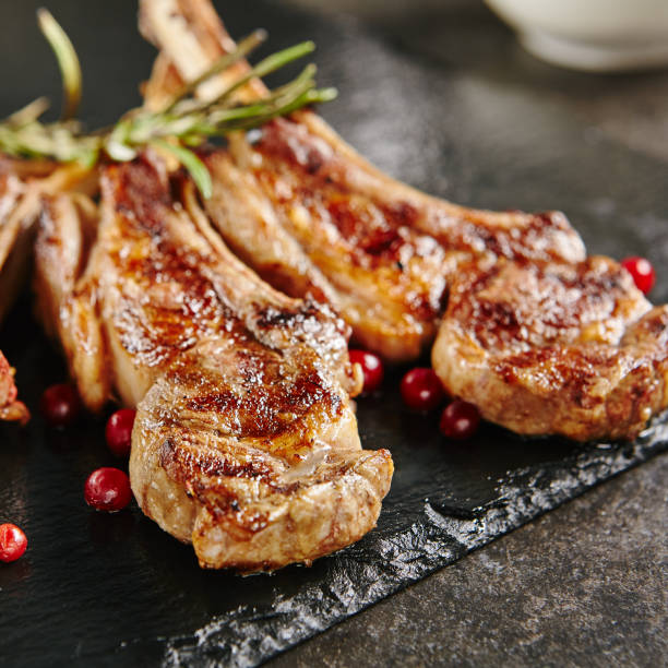 istock Grilled Lamb Chops with Cranberries and Rosemary 1153841961
