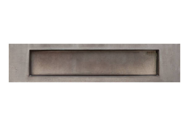 istock Modern grey color metal letter box isolated on white background 1153844459