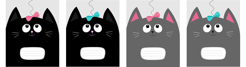 Ilustración de Portada Cuaderno Plantilla De Libro Composición Cabeza De Gatito De Gato Gris Negro Mirando El Lazo Azul Rosa Linda Línea De Juego De Caracteres De Dibujos Animados Pet Baby Colección Ilustración de Portada Cuaderno Plantilla De Libro Composición Cabeza De Gatito De Gato Gris Negro Mirando El Lazo Azul Rosa Linda Línea De Juego De Caracteres De Dibujos Animados Pet Baby Colección