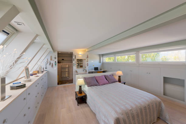 istock Studio apartment living room with little bathroom 1153845504