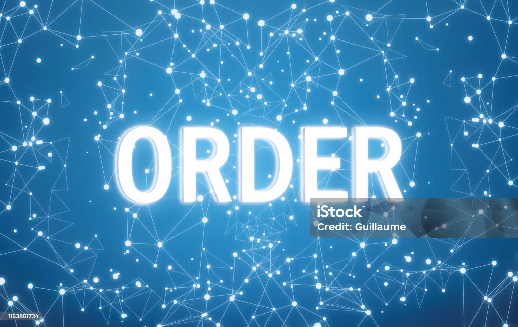 Orderd Background Order On Digital Interface And Blue Network Background Stock Photo ...