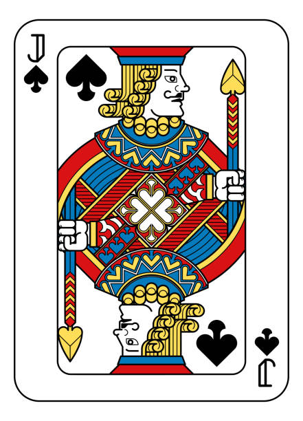 istock Playing Card Jack of Spades Yellow Red Blue Black 1153852116
