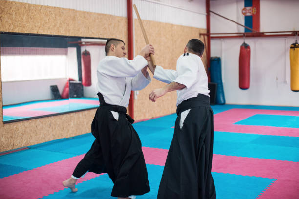 istock Professional fighters in a gym 1153856401