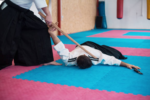 istock Professional fighters in a gym 1153856512