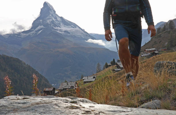 istock Hiker explores the hills flanking the Matterhorn 1153861067