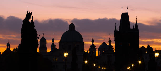 istock Prague - The Charles bridge in the morning. 1153861479