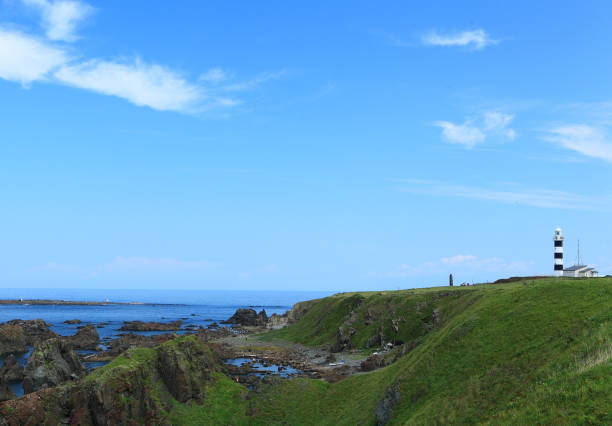 Akita Prefecture Blue sky and lighthouse