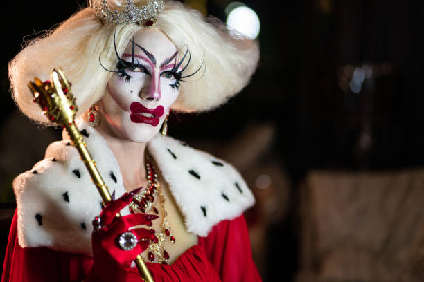 istock Portrait of confident drag queen 1153862622
