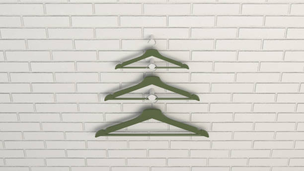 istock Christmas tree made of green hangers 1153864435