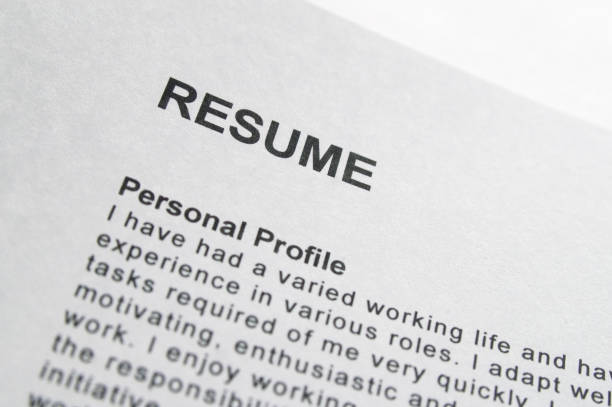 istock Close up of a resume title page 1153864746
