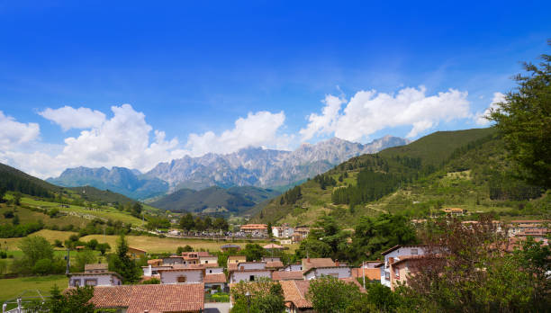 istock Potes in Cantabria skyline village Spain 1153865663
