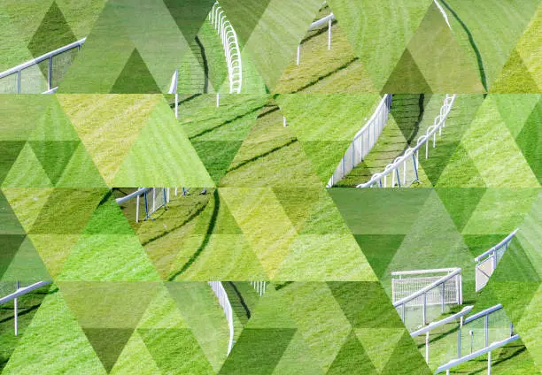 Abstract triangle mosaic background: Horseracing Track
