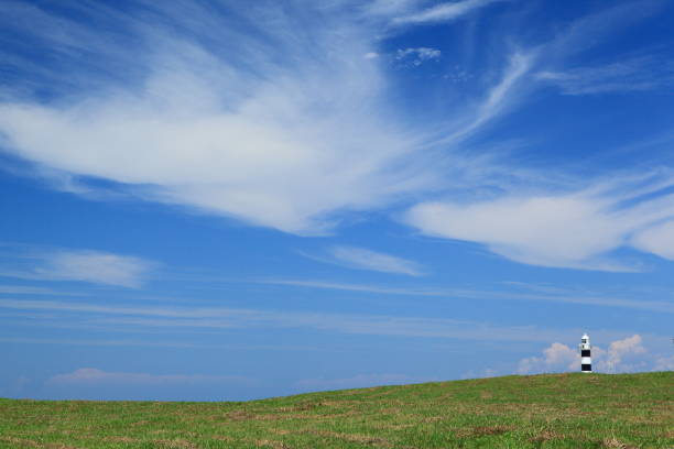 Akita Prefecture Blue sky and lighthouse