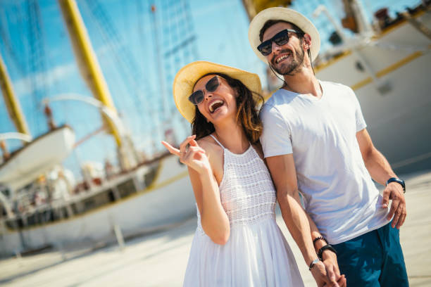 istock Young couple on a summer vacation 1153869590