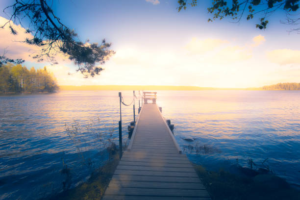 istock Summer lake view from Kuhmo, Finland. 1153873738