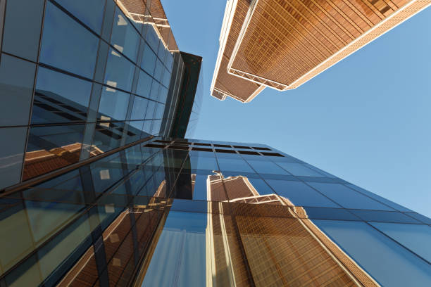 istock Modern skyscrapers in the financial district 1153874780