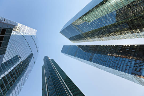 istock Modern skyscrapers in the financial district 1153875055