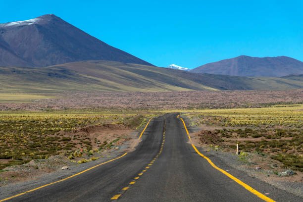 istock Desert road in Atacama, Chile : background with copy space for text 1153875188