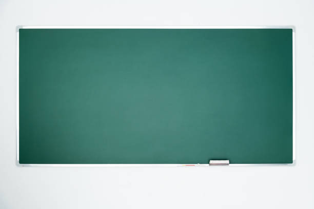 blank blackboard on white background - blackboard back to school green picture frame imagens e fotografias de stock