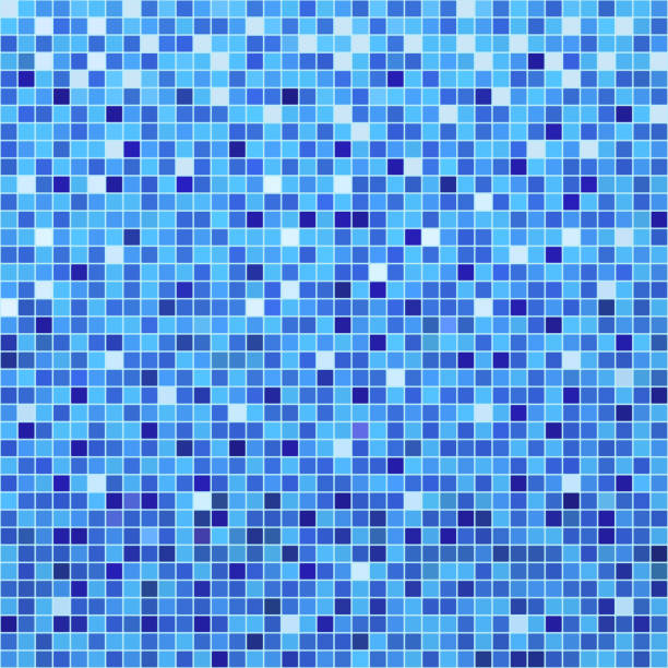 illustrations, cliparts, dessins animés et icônes de mosaïque de carreaux de céramique bleu - tile tiled floor bathroom backgrounds