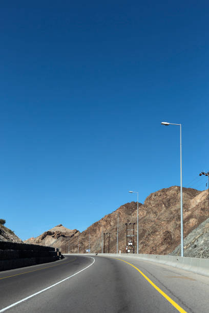 Asphalt Road and Blue Sky, Muscat -Oman
