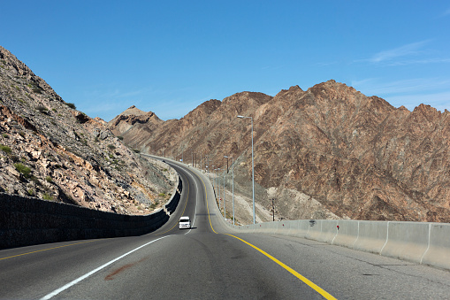 Asphalt Road and Blue Sky, Muscat -Oman