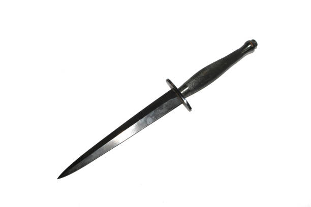 istock Antique Vintage Knife Dagger Iron on White Background 1153881585