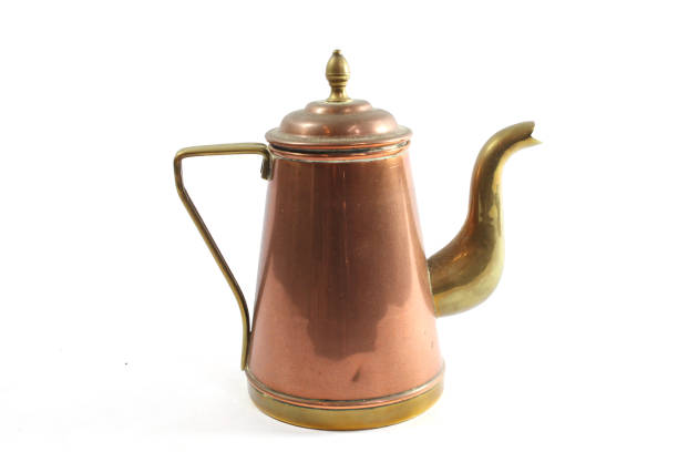 istock Vintage Antique Coffee or Tea Pot Kettle on White Background 1153882134