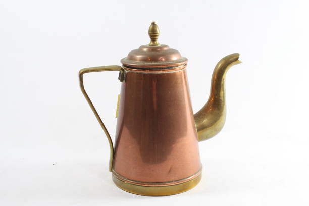 istock Vintage Antique Coffee or Tea Pot Kettle on White Background 1153882187