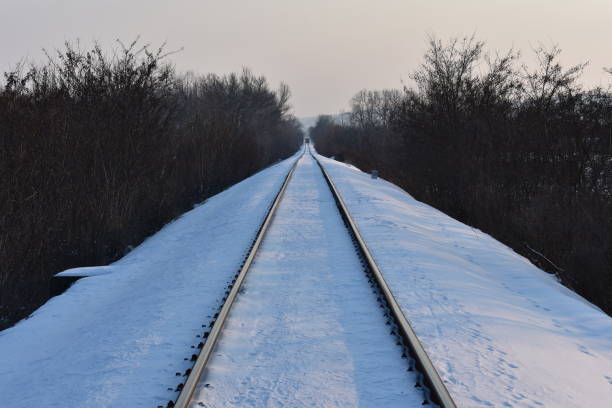 istock Snow on the railroad in Hungary 1153882760