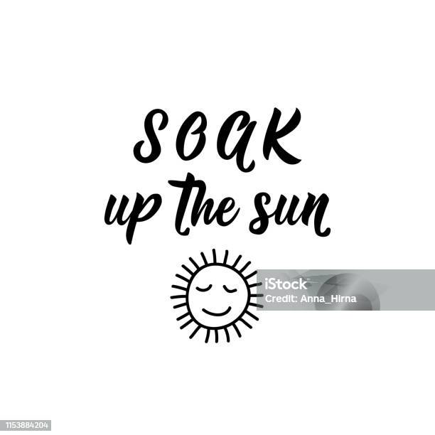 Ilustración de Tome El Sol Ilustración Vectorial Letras Ilustración De