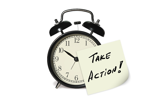 Take action change alarm clock note reminder