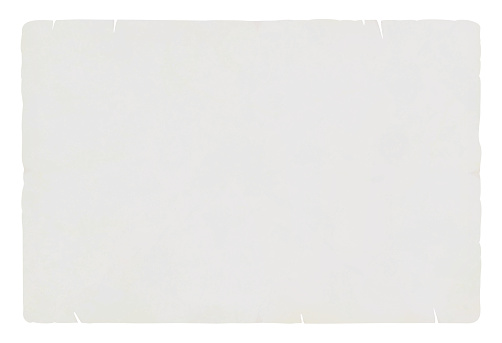 A horizontal vector illustration of a plain blank light grey  colored old ripped paper