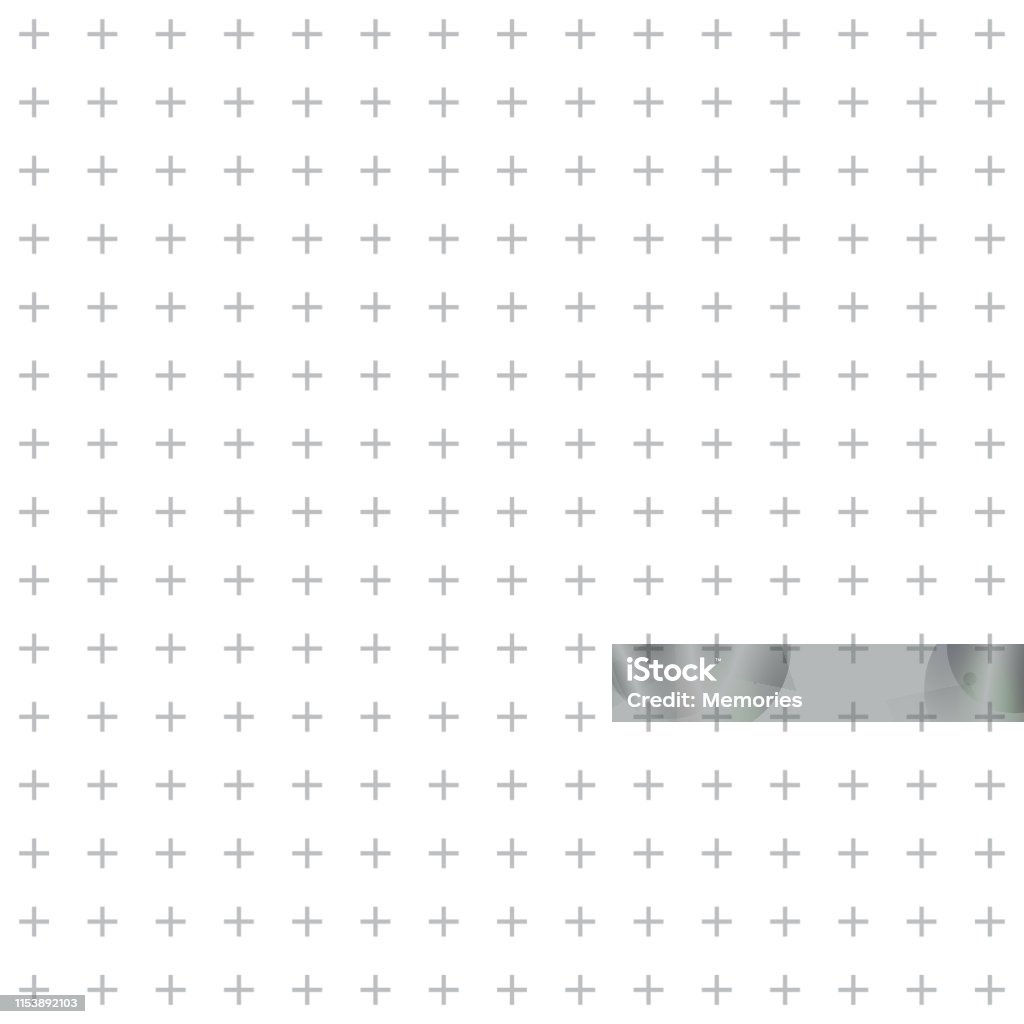 Plus Sign Pattern Transparent Cross Pattern Or Plus Sign Seamless On White Background Stock ...