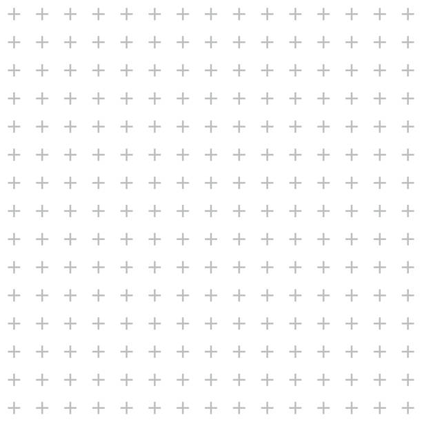 Cross Pattern Or Plus Sign Seamless On White Background Stock Illustration  - Download Image Now - iStock