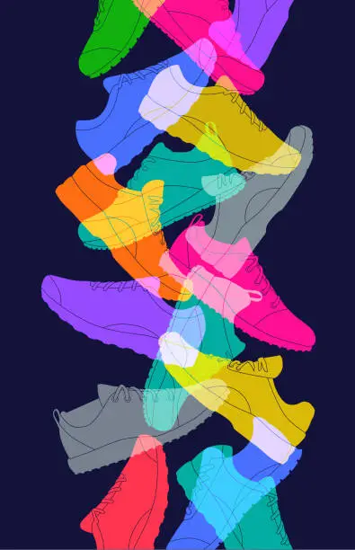 Vector illustration of Sport shoes