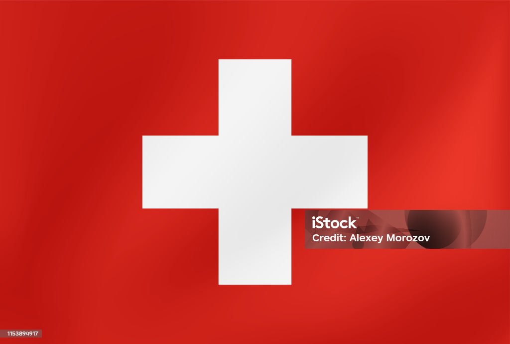 Vector national flag of Switzerland. Illustration for sports competition, traditional or state events. Vector national flag of Switzerland - Illustration for sports competition, traditional or state events. Switzerland stock vector