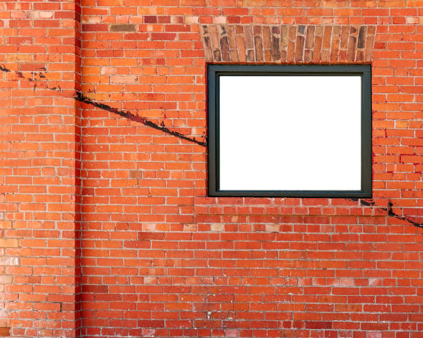 istock Old brick building and paint streak with empty space 1153895073