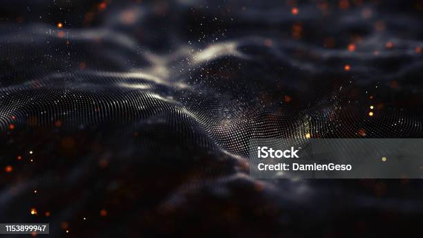 Data Technology Abstract Futuristic Illustration Low Poly Shape With Connecting Dots And Lines On Dark Background 3d Rendering Big Data Visualization Stock Photo - Download Image Now