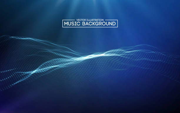 istock Music abstract background blue. Equalizer for music, showing sound waves with music waves, music background equalizer vector concept. 1153901842