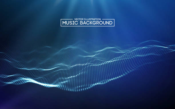 istock Music abstract background blue. Equalizer for music, showing sound waves with music waves, music background equalizer vector concept. 1153901939