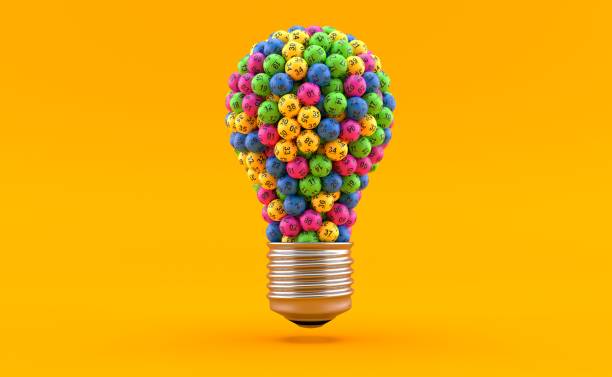 istock Lottery balls in light bulb shape 1153904720